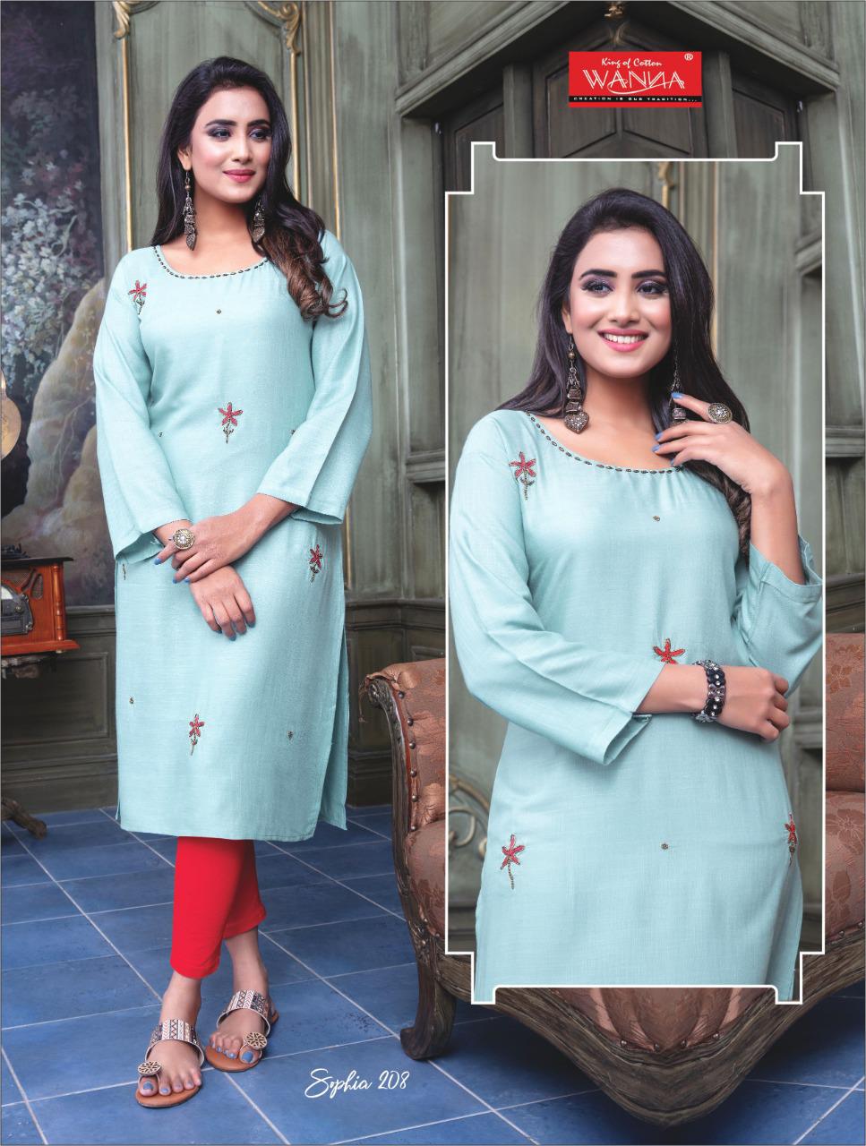 Wanna Presents Sophia Vol  2 Ethnic Wear Kurti Collection