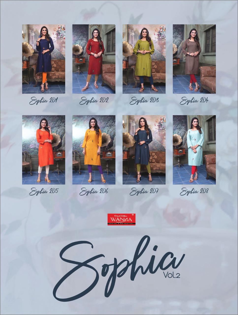 Wanna Presents Sophia Vol  2 Ethnic Wear Kurti Collection