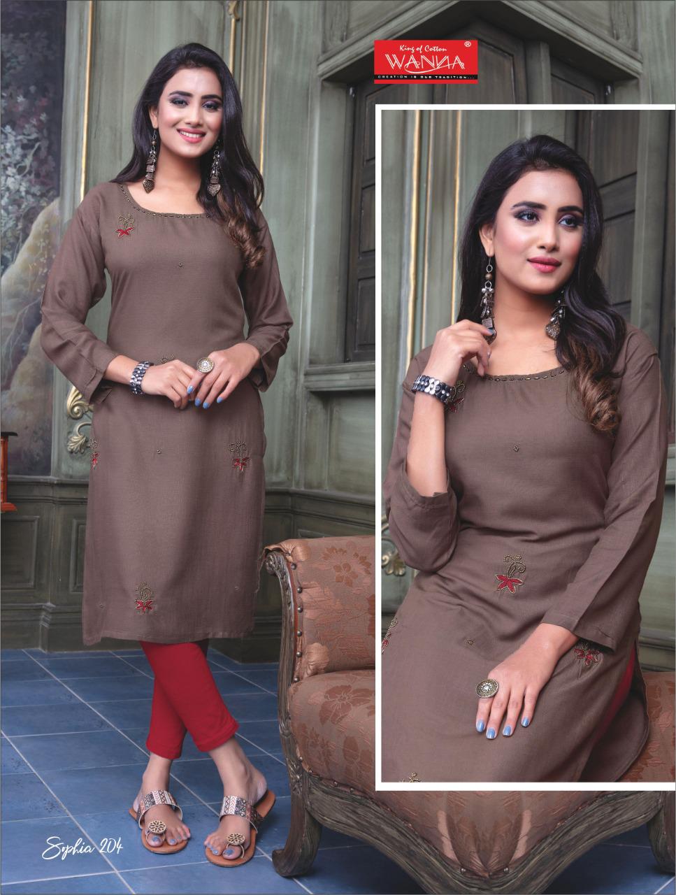 Wanna Presents Sophia Vol  2 Ethnic Wear Kurti Collection