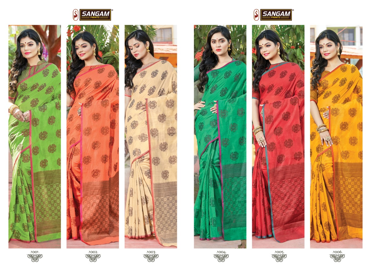 Sangam Asopalav Handloom Cotton Sarees