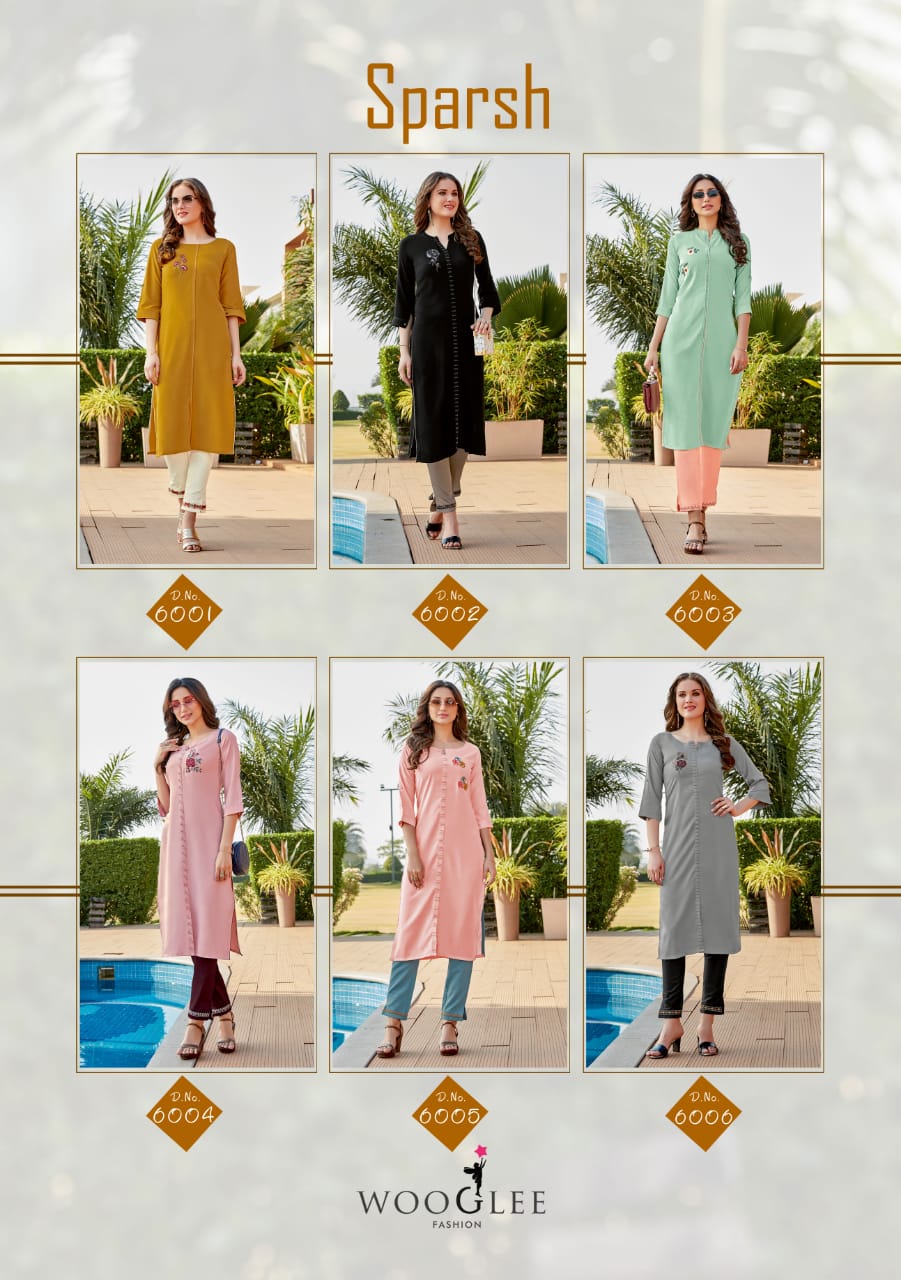 Wooglee Presents Sparsh  Fancy Kurti With Bottom