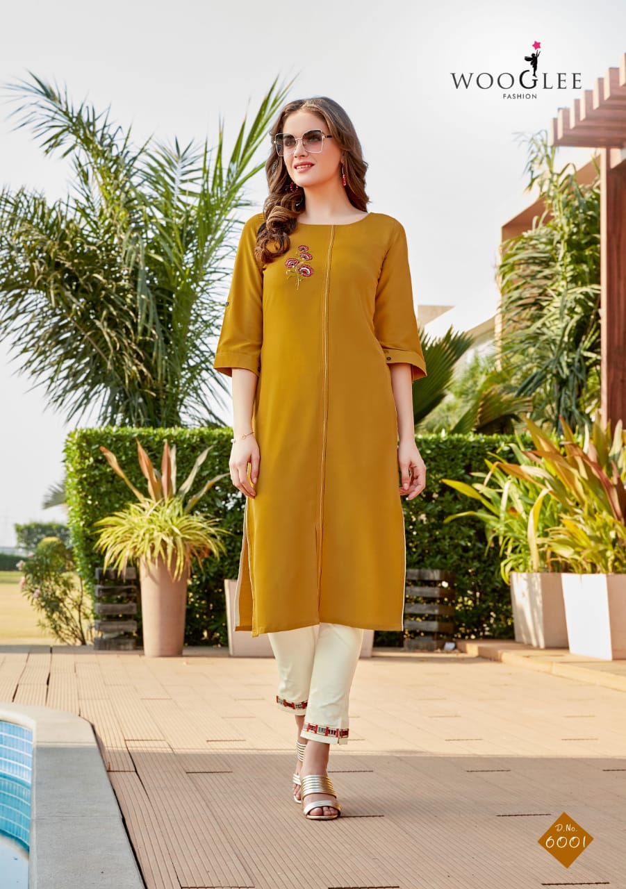 Wooglee Presents Sparsh  Fancy Kurti With Bottom
