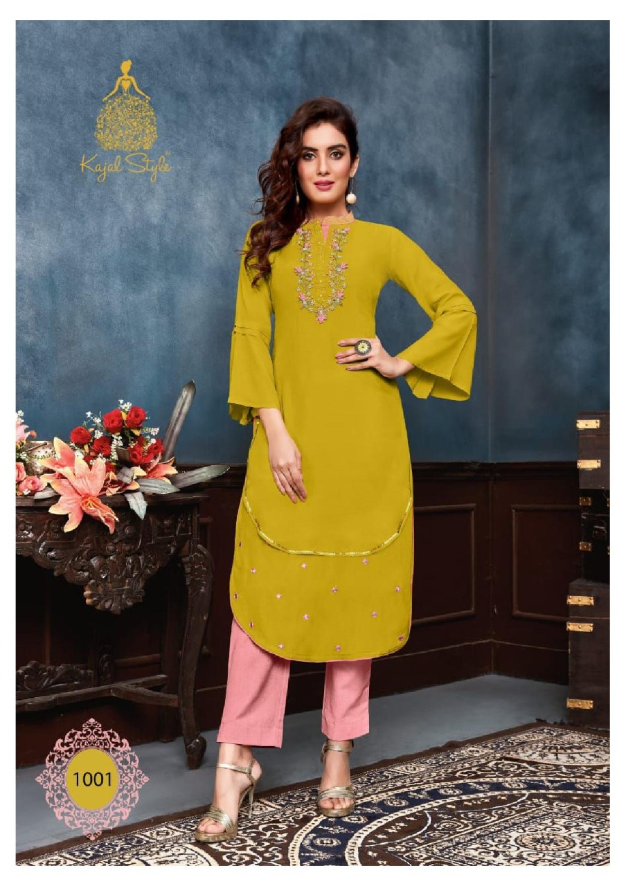 Kajal Style  Presents Fashion Saga Vol  1 Kurti With Bottom Collection