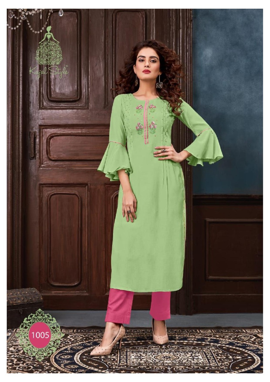 Kajal Style  Presents Fashion Saga Vol  1 Kurti With Bottom Collection