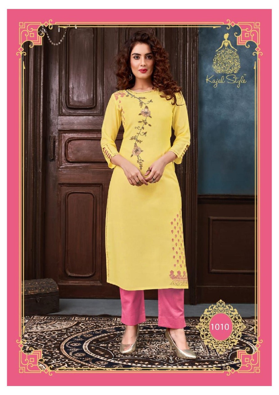 Kajal Style  Presents Fashion Saga Vol  1 Kurti With Bottom Collection