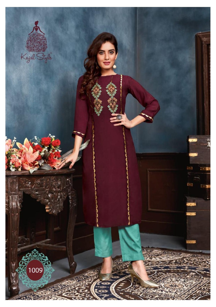 Kajal Style  Presents Fashion Saga Vol  1 Kurti With Bottom Collection
