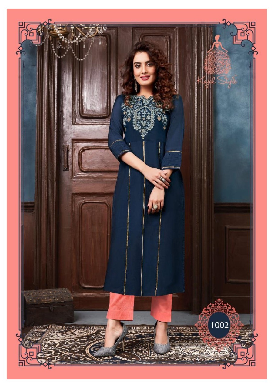 Kajal Style  Presents Fashion Saga Vol  1 Kurti With Bottom Collection