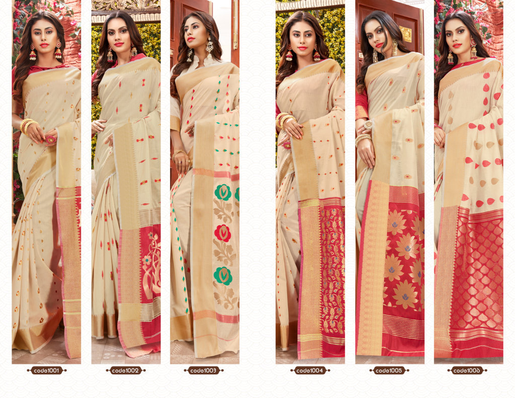 Sangam Presents Kochi Handloom Cotton Designer Saree