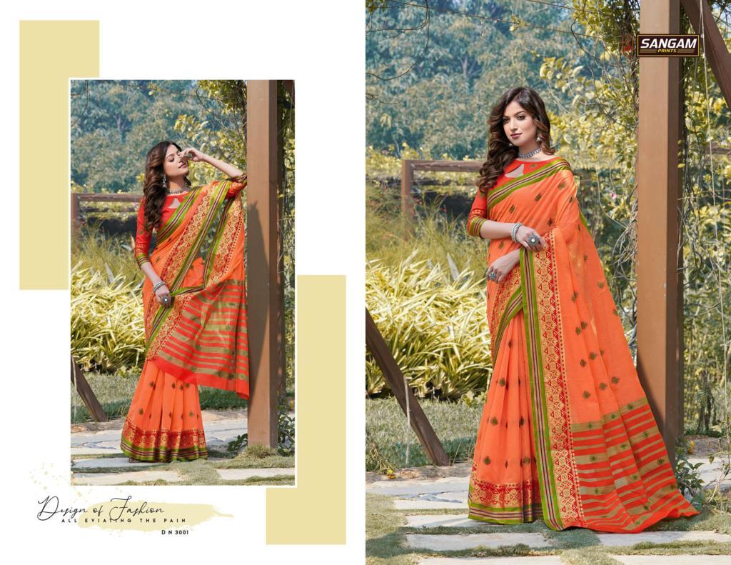 Sangam Presents Padmavati-3 Cotton Handloom Saree