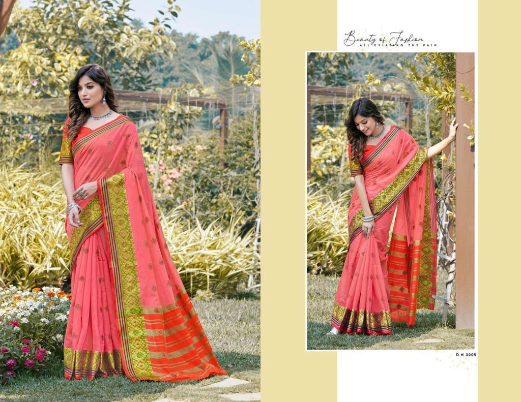 Sangam Presents Padmavati-3 Cotton Handloom Saree