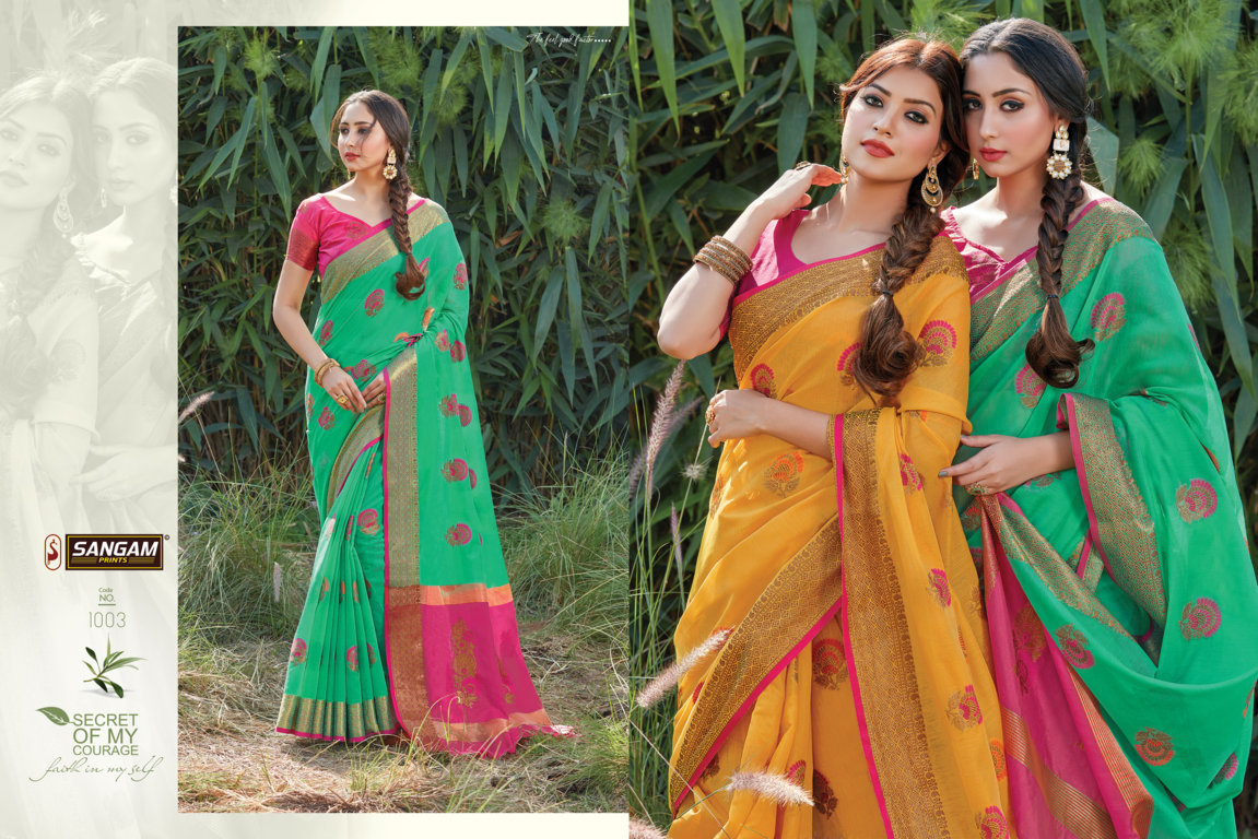 Sangam Presents Sheesha Cotton Handloom Sarees