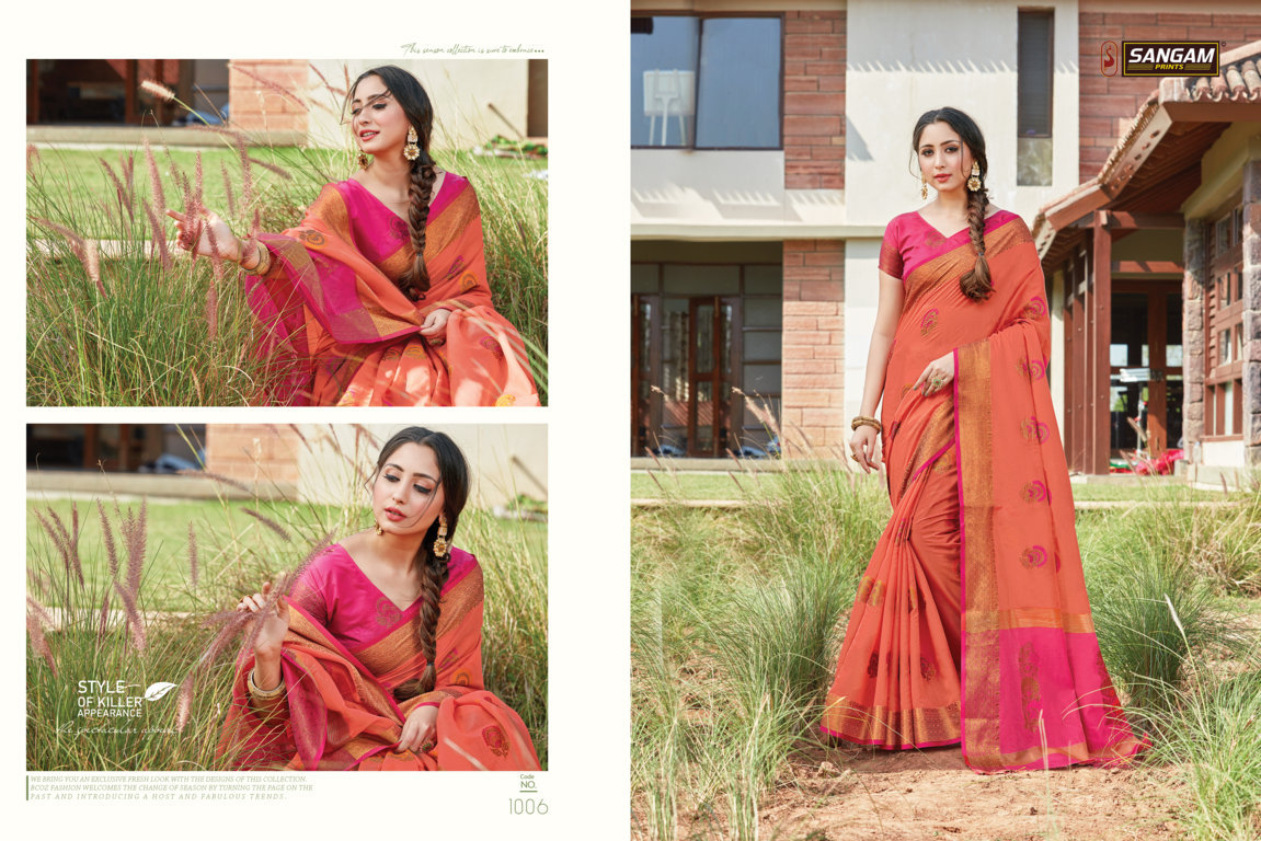 Sangam Presents Sheesha Cotton Handloom Sarees