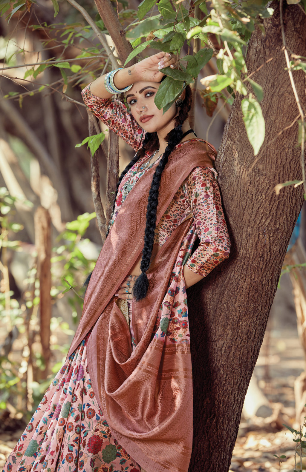 Sangam Presents Blossom Digital Print Silk Sarees Collection