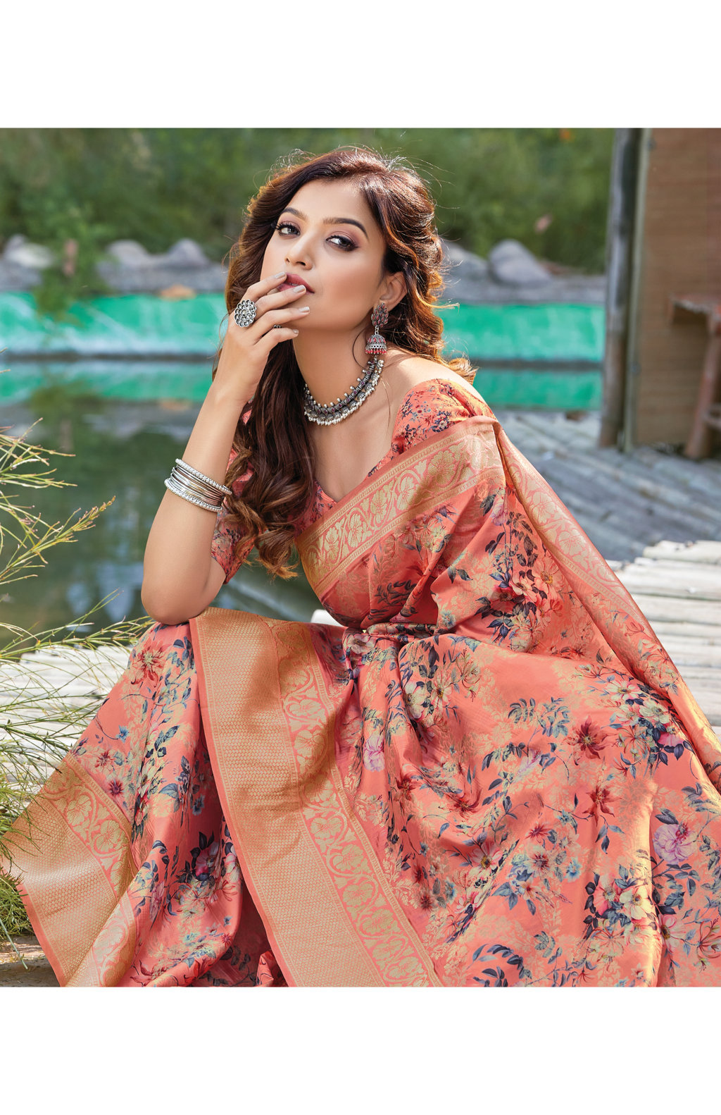 Sangam Presents Roop Shringar Digital Print Silk Sarees Collection