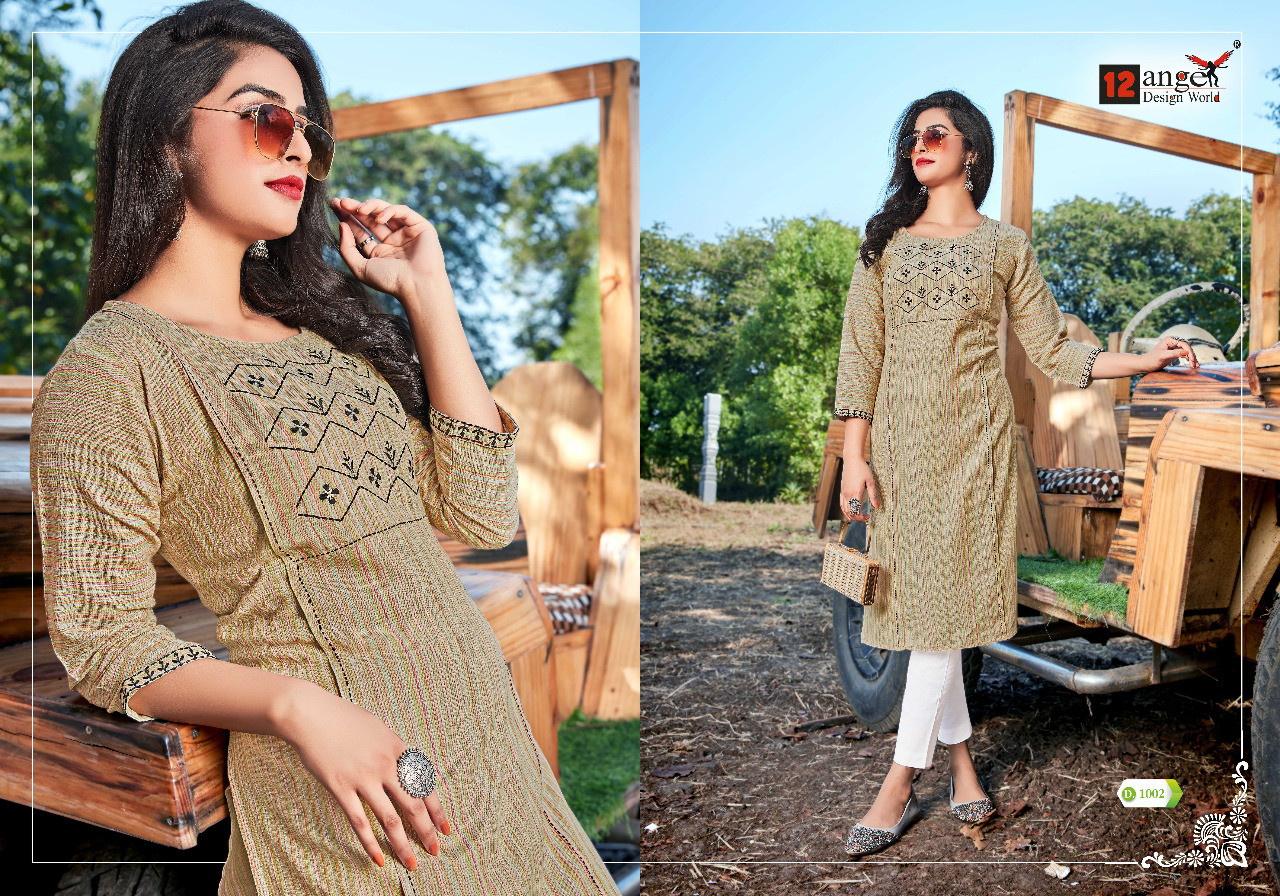 12 Angel Presents Pastle 	Ethnic Wear Kurtis Collection