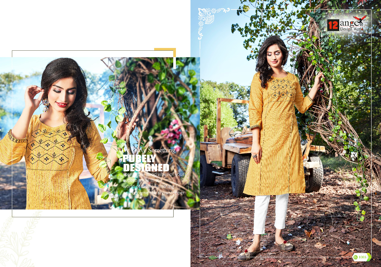 12 Angel Presents Pastle 	Ethnic Wear Kurtis Collection