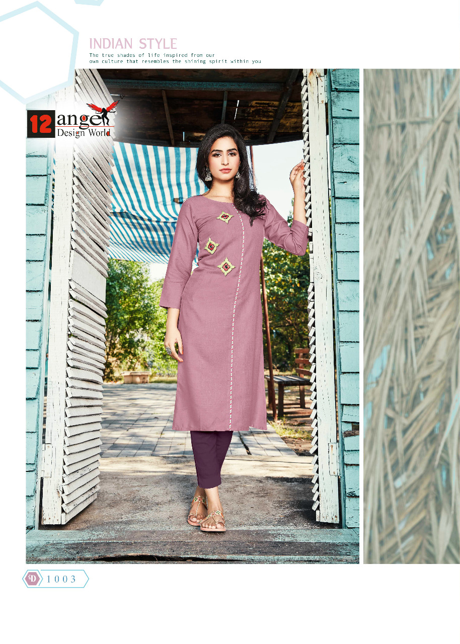 12 Angel  Presents Lime 	 Casual Wear Kurtis Collection