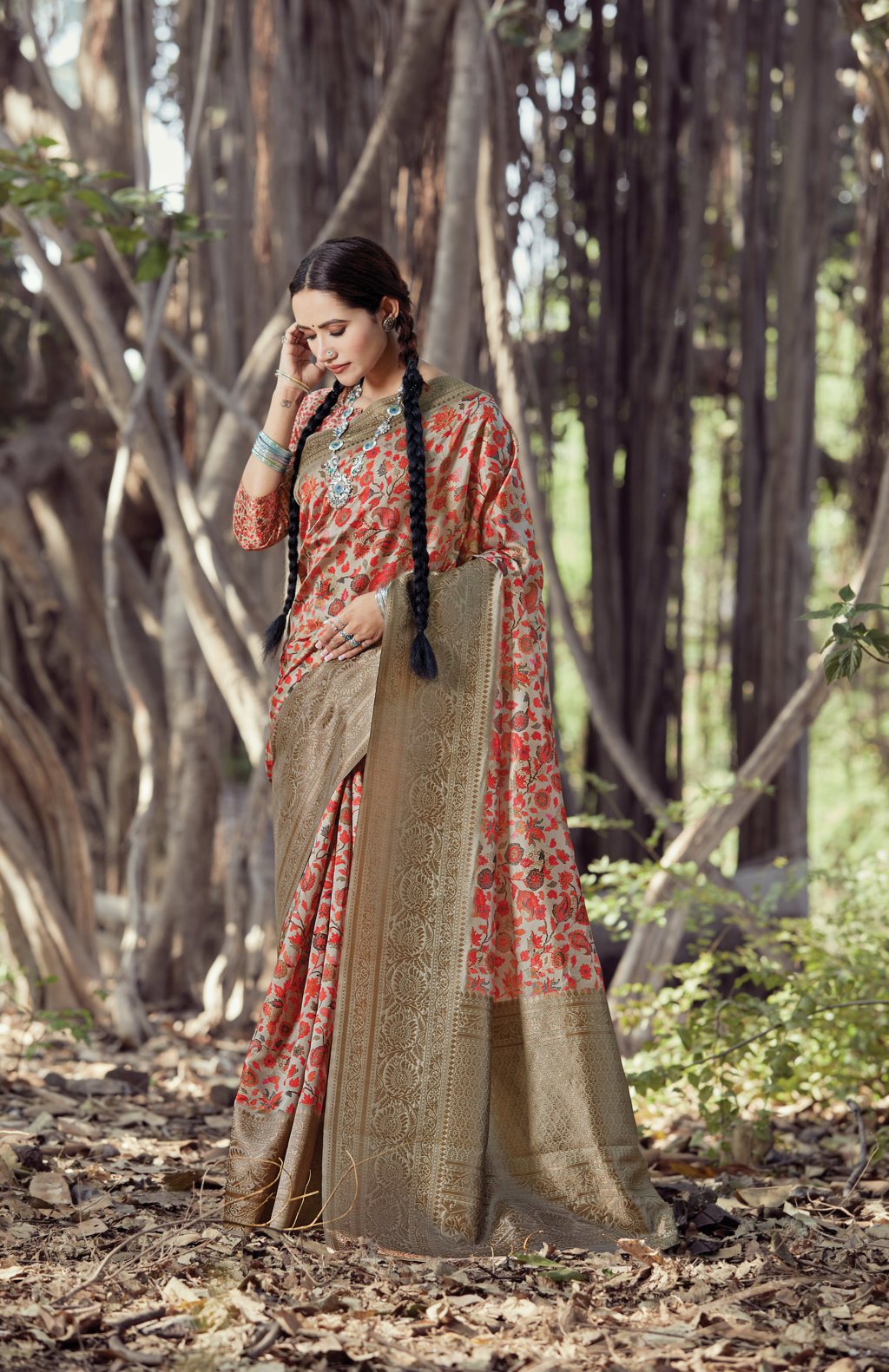 Sangam Presents Blossom Digital Print Silk Sarees Collection