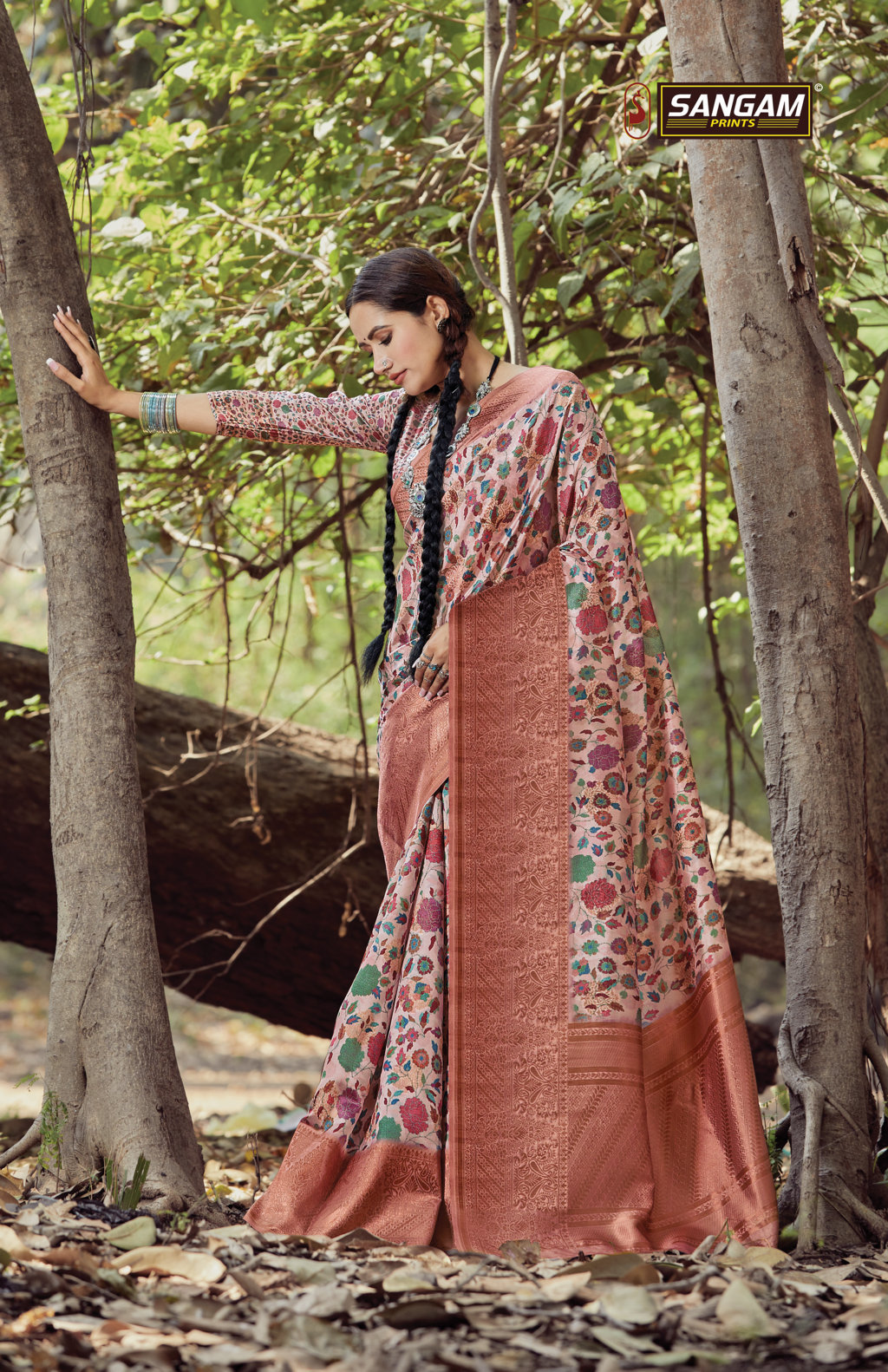 Sangam Presents Blossom Digital Print Silk Sarees Collection