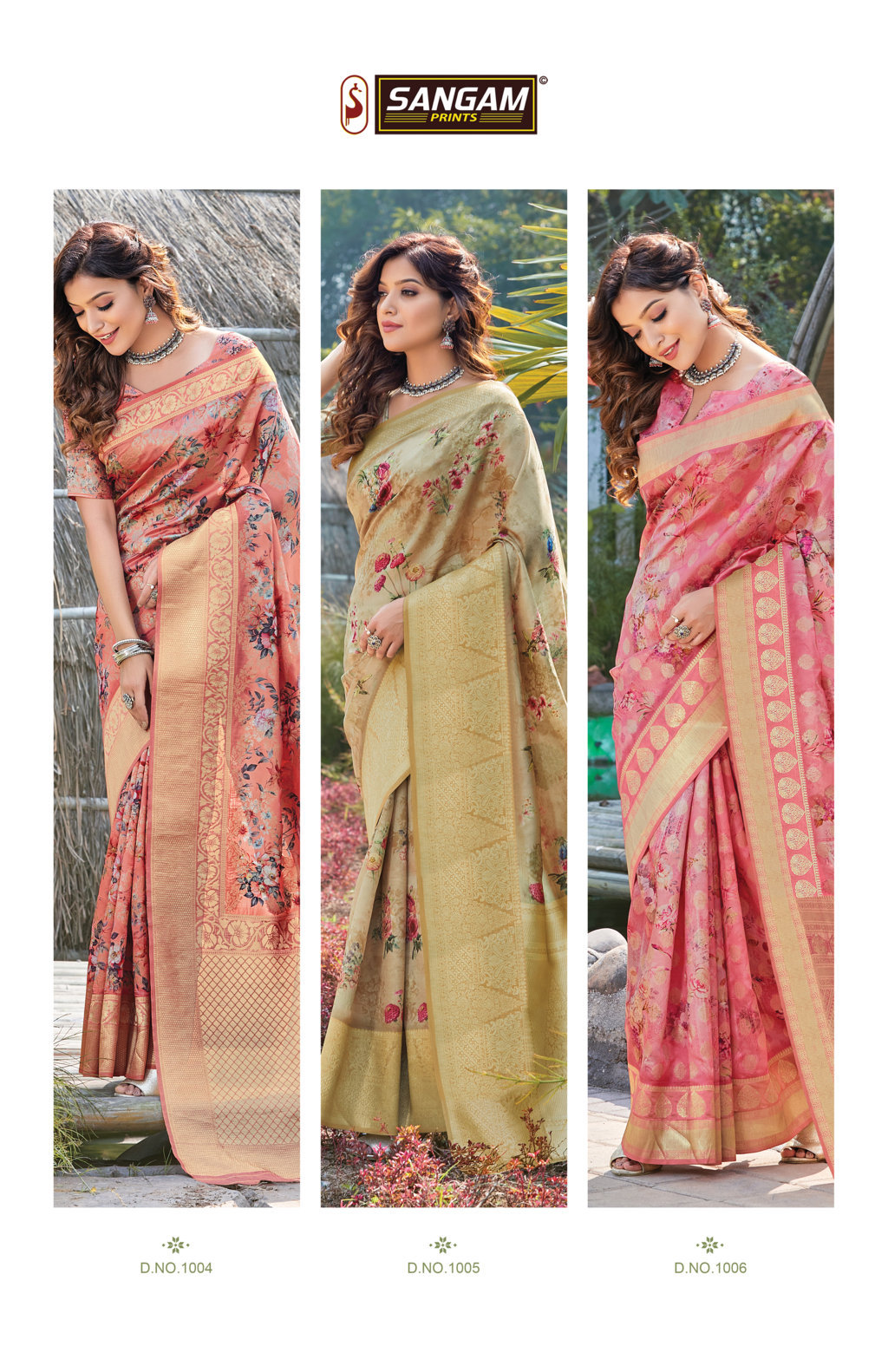 Sangam Presents Roop Shringar Digital Print Silk Sarees Collection