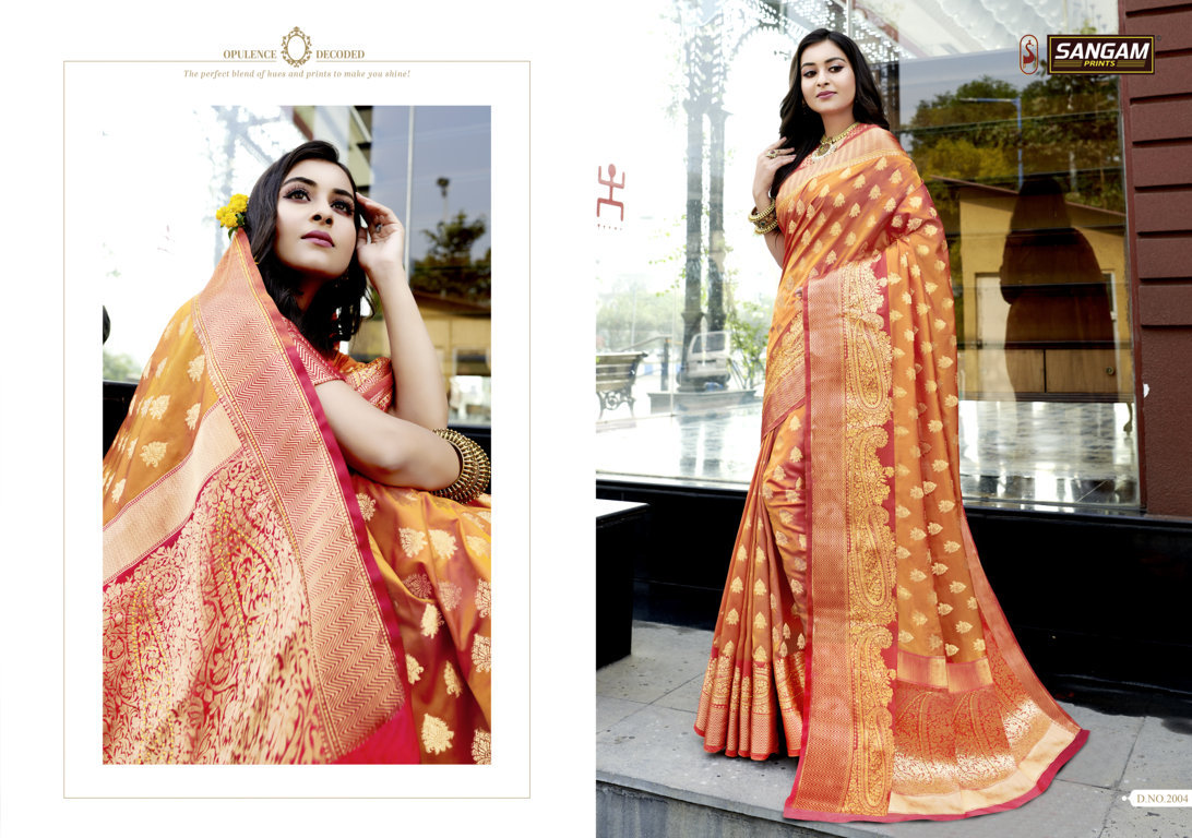 Sangam Presents Kimaanee Silk Pure Soft Silk Saree With Siroski Work