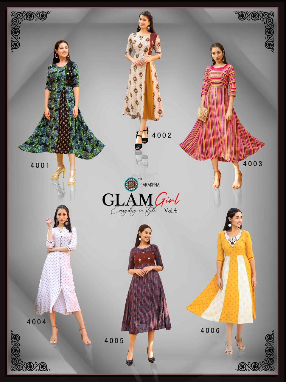 Aradhana Presents  Glam Girl Vol  4  Long Kurtis Collection