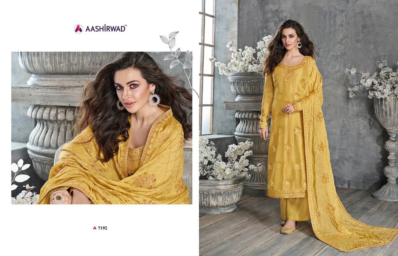 Aashirwad Presents Ajrakh 7190 Series Salwar Kameez Collection