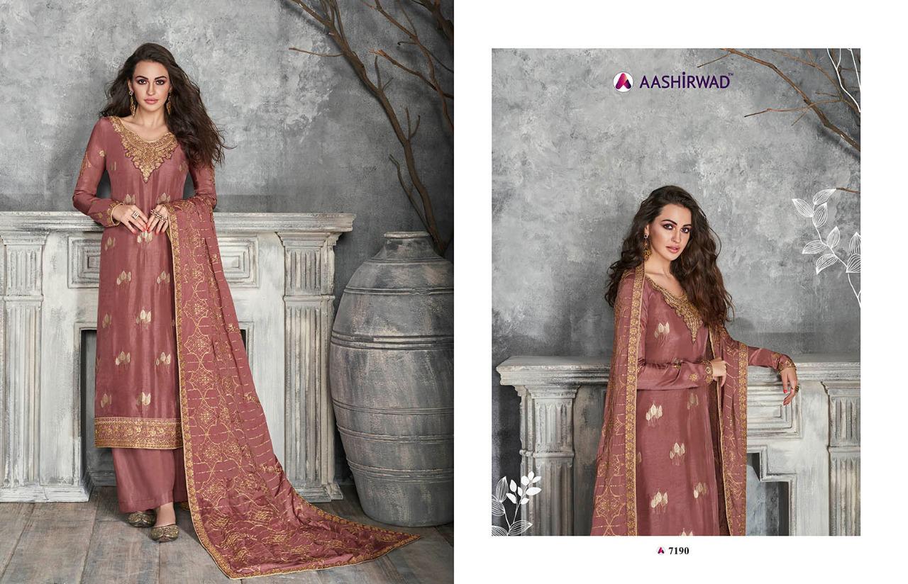 Aashirwad Presents Ajrakh 7190 Series Salwar Kameez Collection