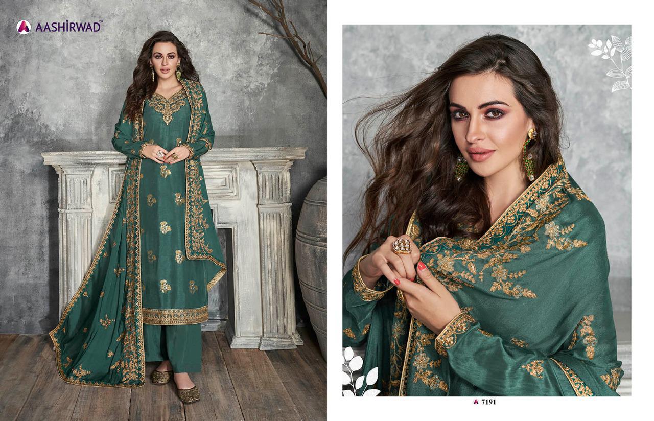 Aashirwad Presents Ajrakh 7190 Series Salwar Kameez Collection