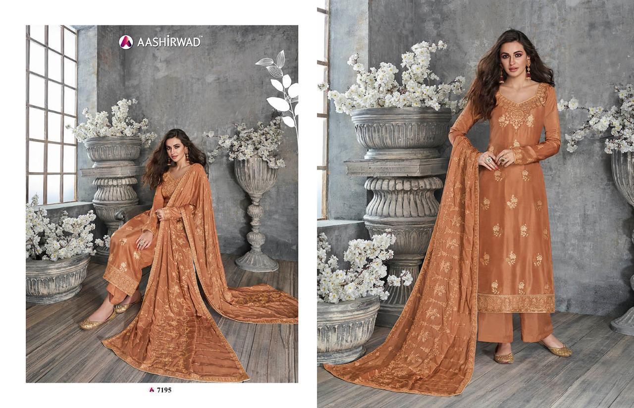 Aashirwad Presents Ajrakh 7190 Series Salwar Kameez Collection