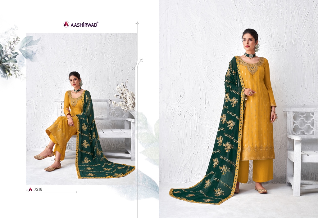 Aashirwad  Presents Gulabo 7218 Series Designer Salwar Suits