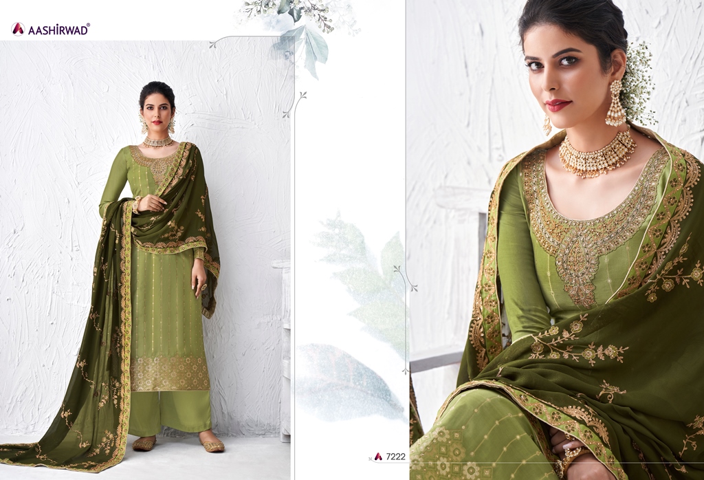 Aashirwad  Presents Gulabo 7218 Series Designer Salwar Suits