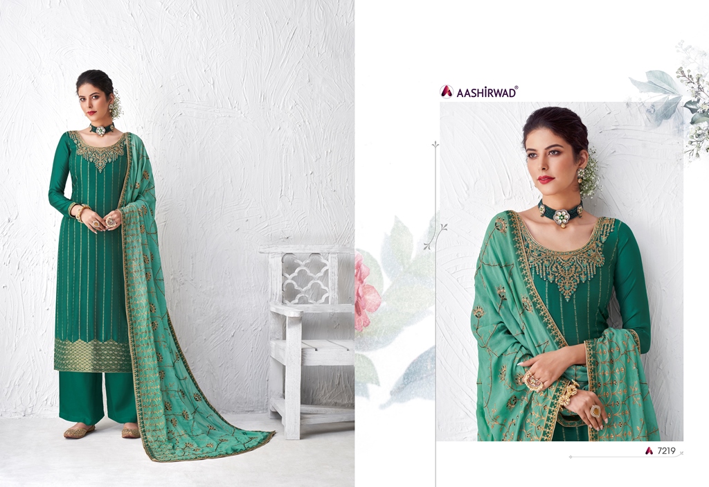 Aashirwad  Presents Gulabo 7218 Series Designer Salwar Suits
