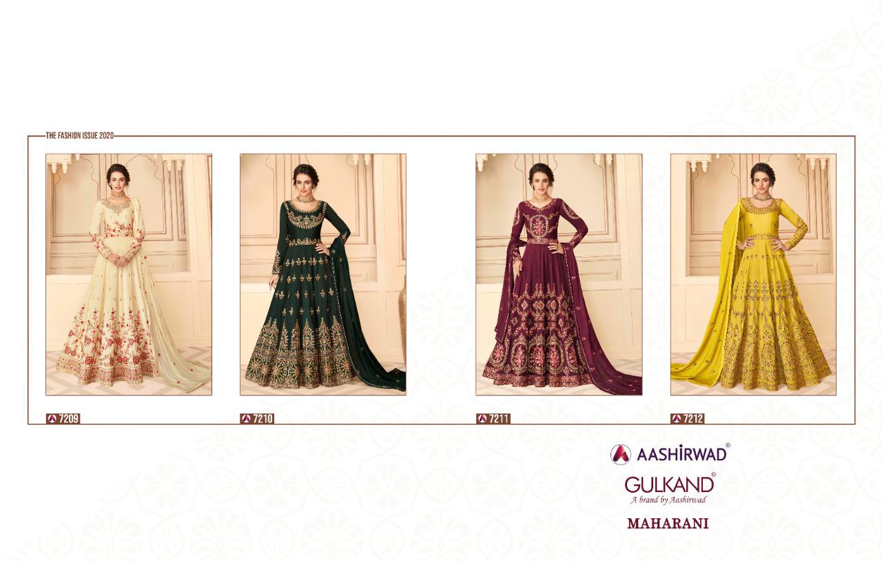 Aashirwad Presents  Maharani 7209  Salwar Kameez Collection