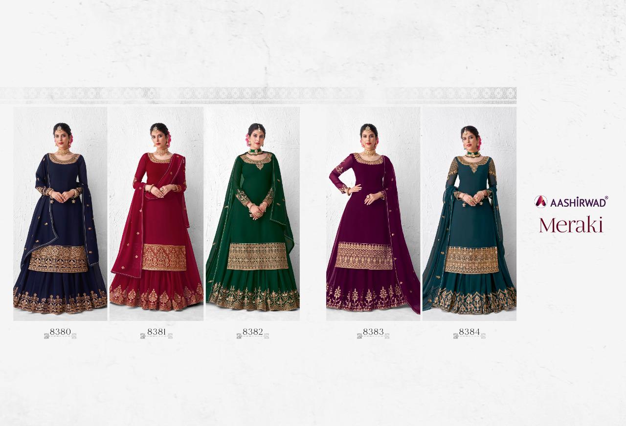 Aashirwad Presents  Meraki 8380 Series  Salwar Kameez Collection