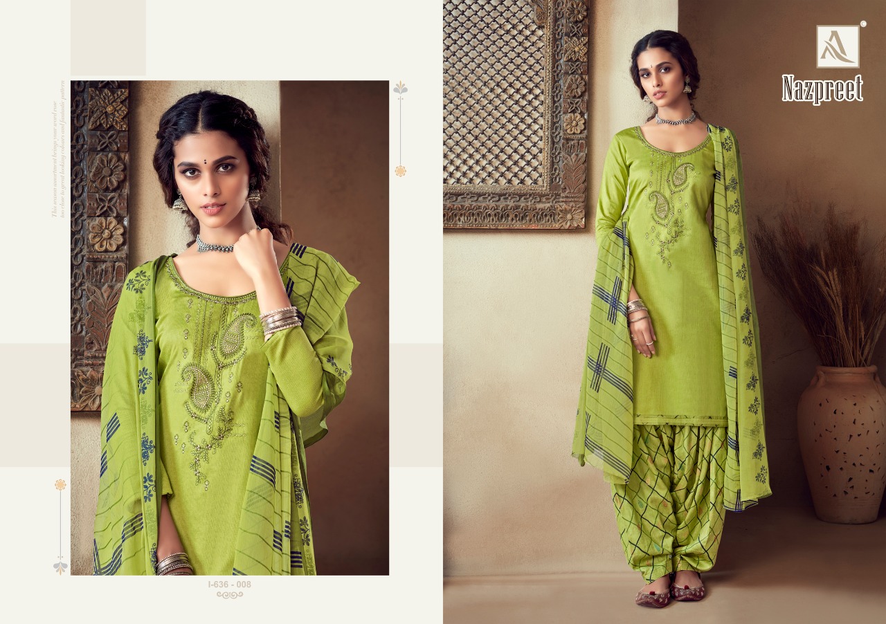 Alok Presents  Nazpreet Designer Dress Material
