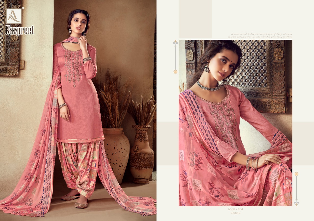 Alok Presents  Nazpreet Designer Dress Material