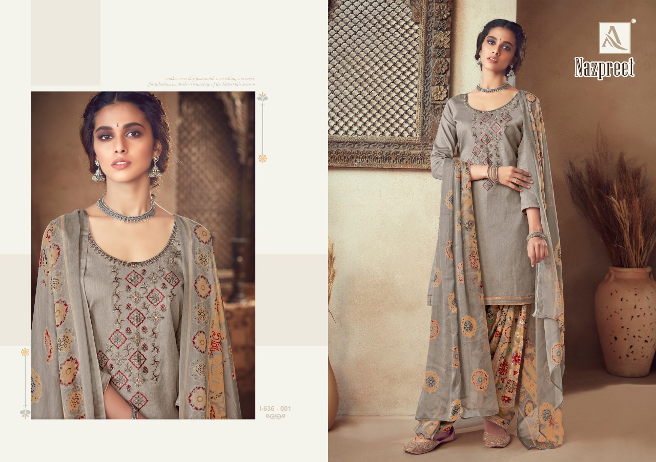 Alok Presents  Nazpreet Designer Dress Material