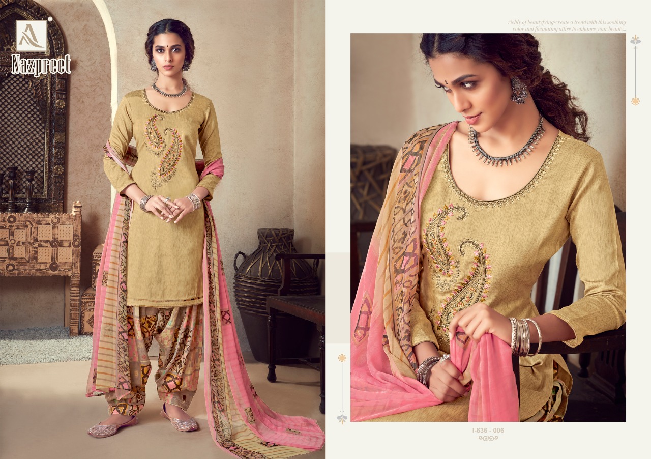 Alok Presents  Nazpreet Designer Dress Material