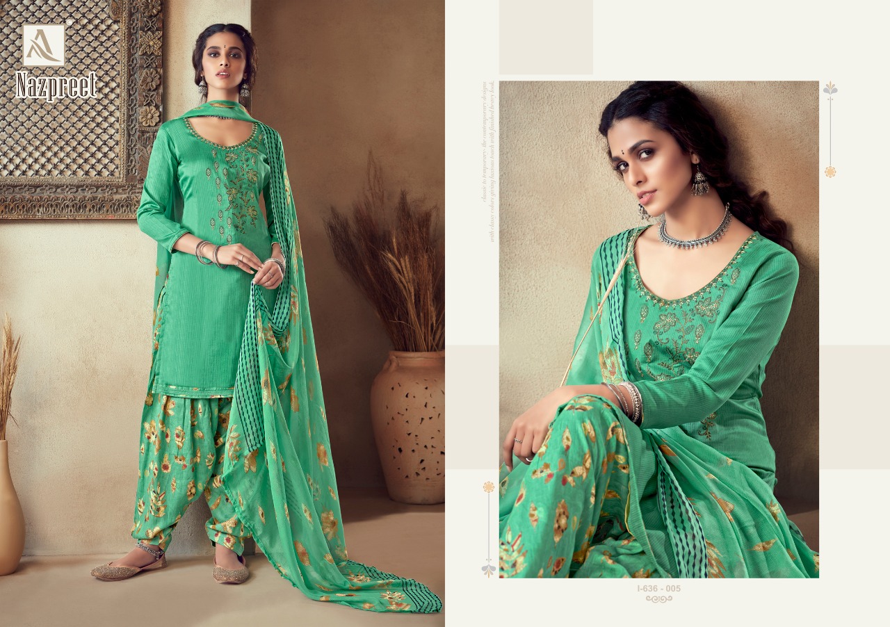Alok Presents  Nazpreet Designer Dress Material