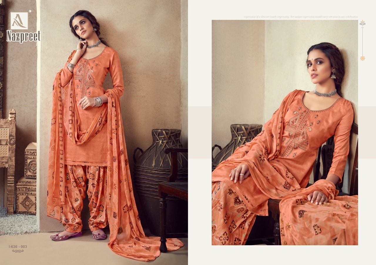 Alok Presents  Nazpreet Designer Dress Material