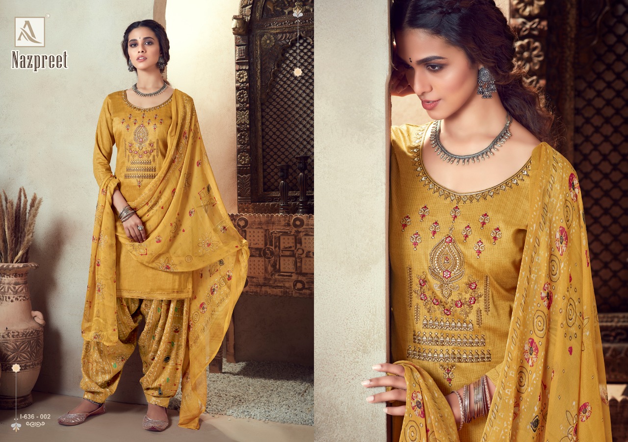Alok Presents  Nazpreet Designer Dress Material