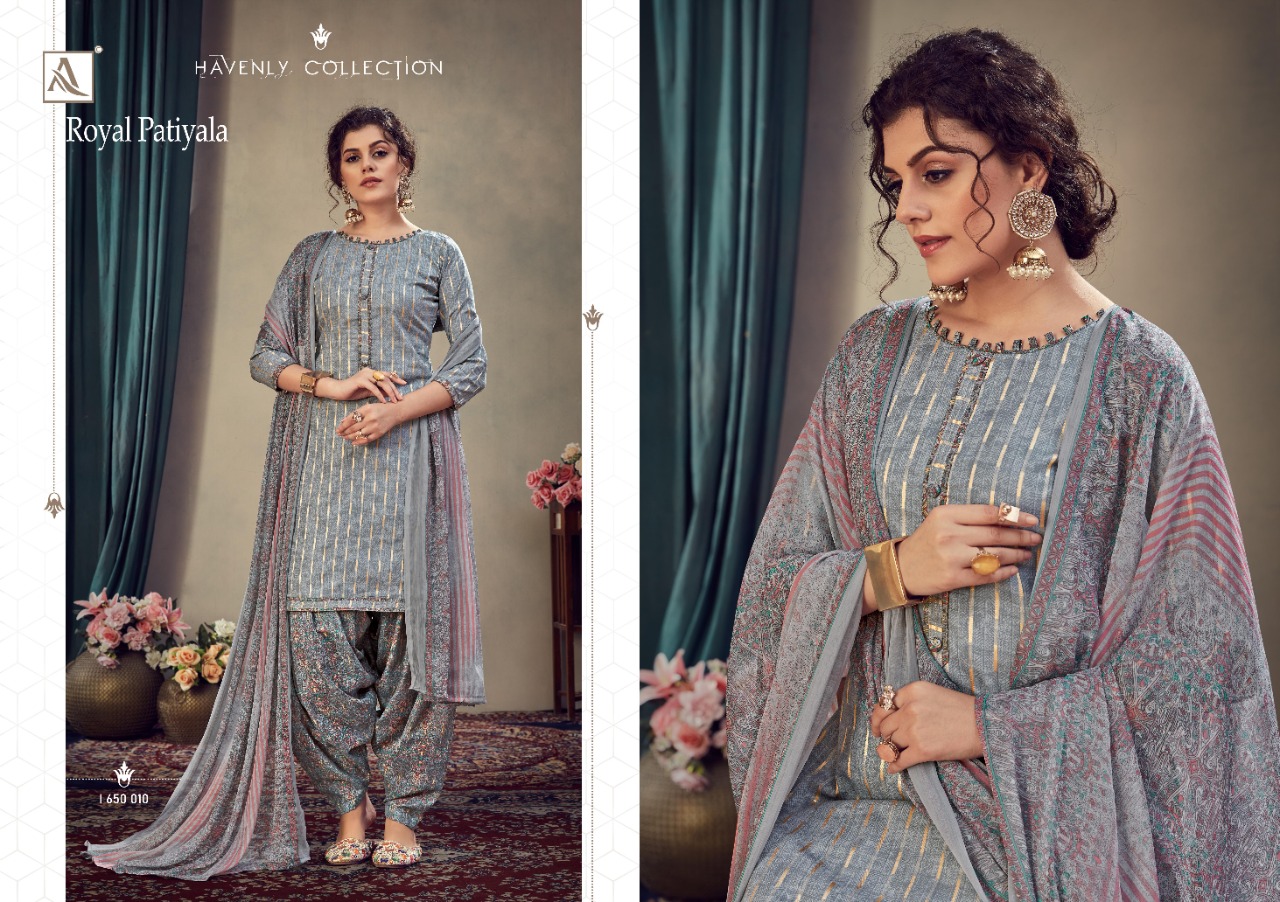 Alok Presents Royal Patiyala Designer Dress Material