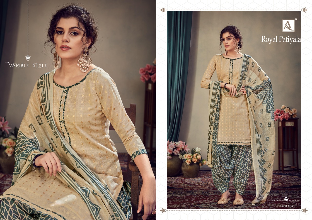 Alok Presents Royal Patiyala Designer Dress Material