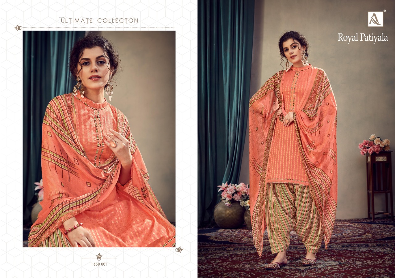 Alok Presents Royal Patiyala Designer Dress Material