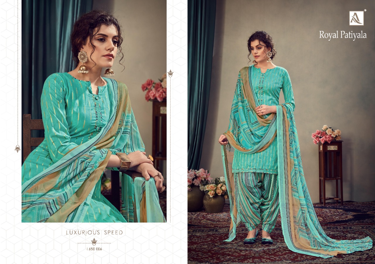 Alok Presents Royal Patiyala Designer Dress Material
