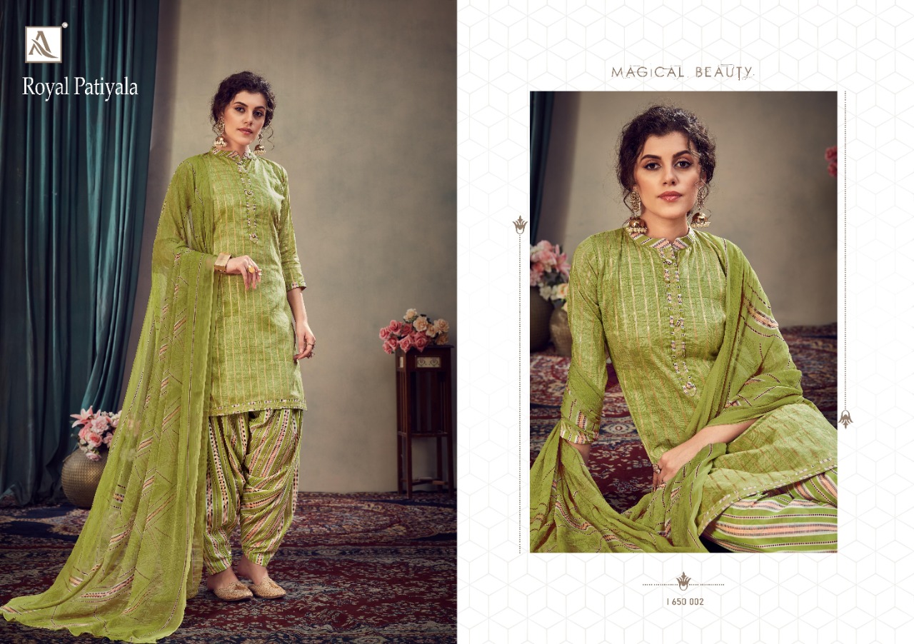 Alok Presents Royal Patiyala Designer Dress Material