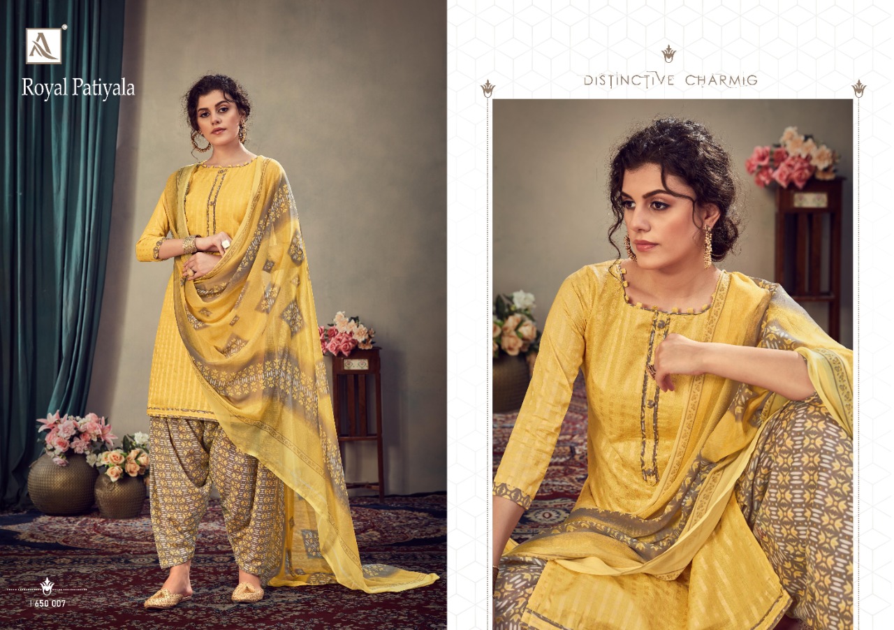 Alok Presents Royal Patiyala Designer Dress Material