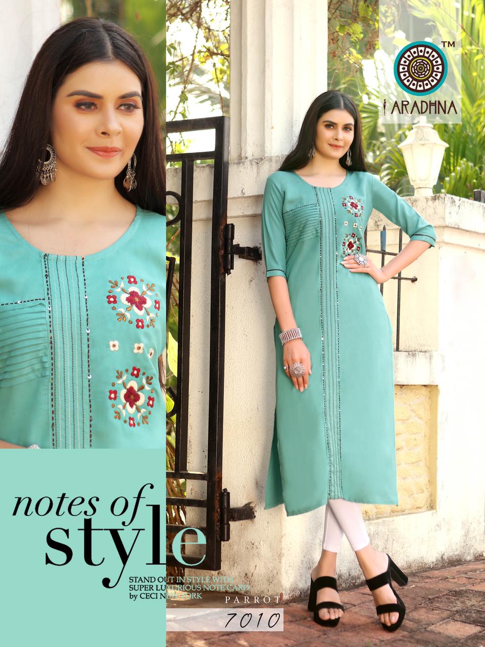 Aradhna  Presents Parrot  Vol 7 Ethnic Wear  Kurtis Collection