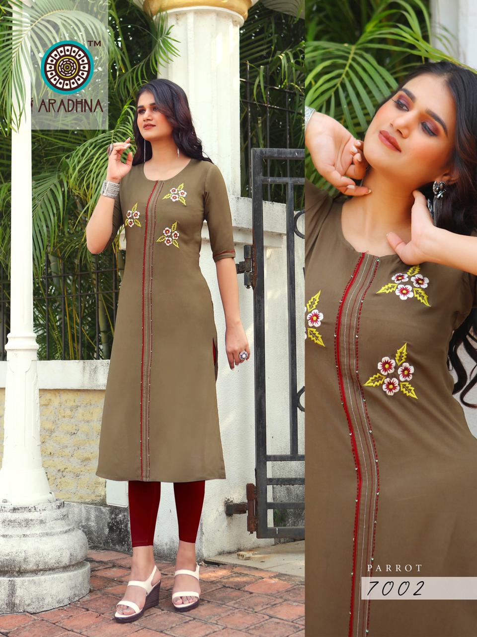 Aradhna  Presents Parrot  Vol 7 Ethnic Wear  Kurtis Collection